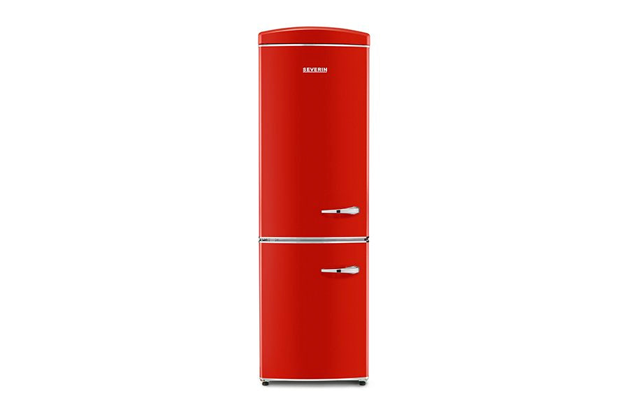 Severin RKG 8887 Retro Vintage Total No Frost Red Refrigerator Left Opening