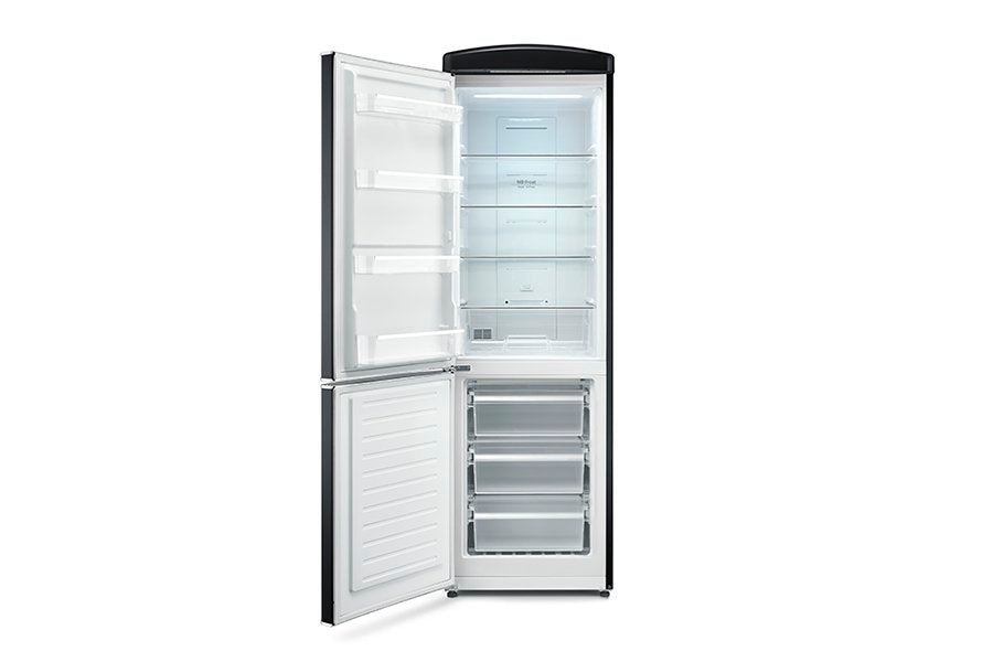 Severin Frigorifero Combinato Retro' Vintage Total No Frost Nero RKG 8888 Apertura a Sinistra