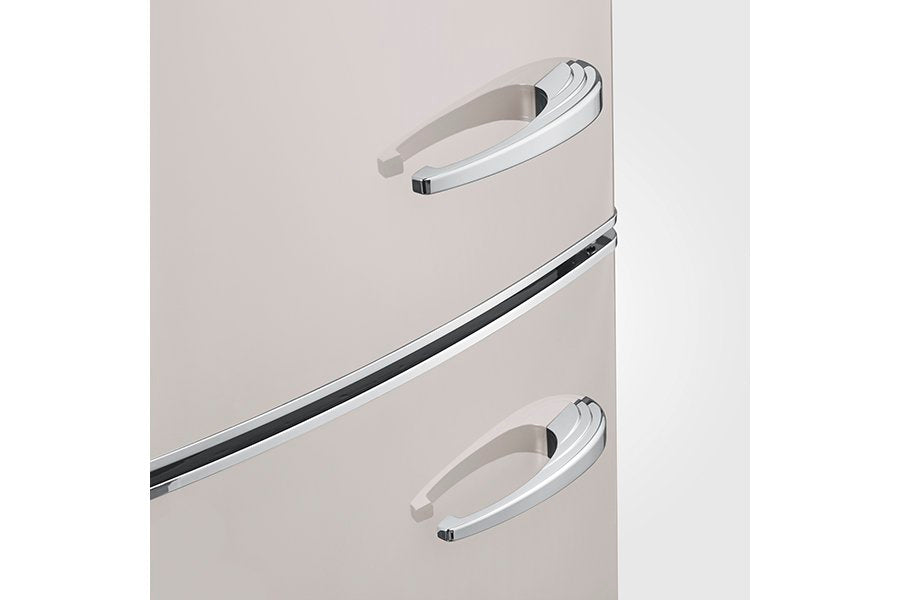 Severin Frigorifero Combinato Retro' Vintage Total No Frost Crema RKG 8889 Apertura a Sinistra