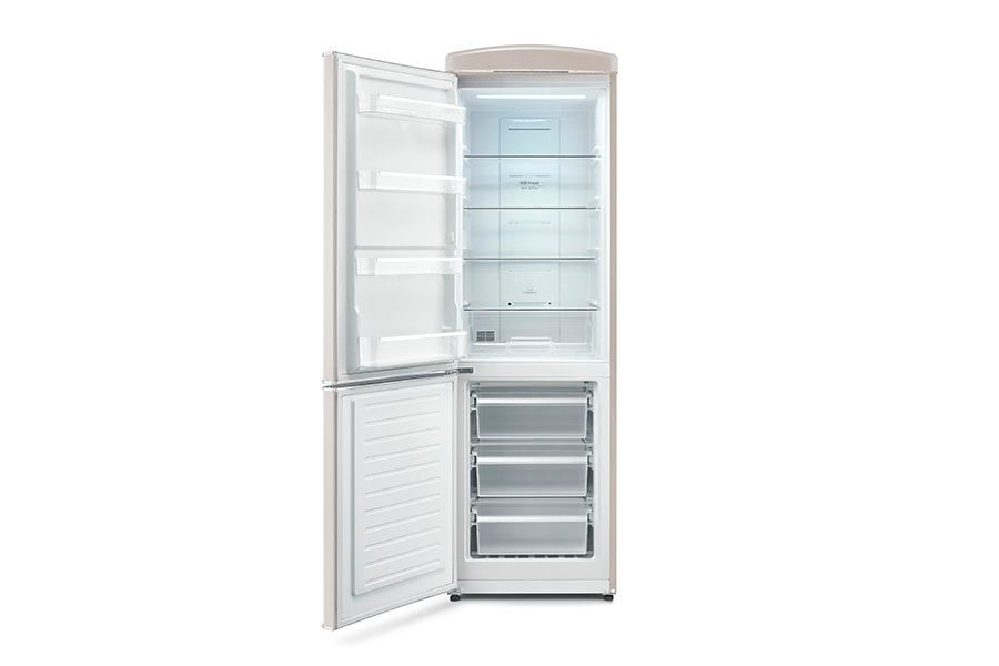 Severin Frigorifero Combinato Retro' Vintage Total No Frost Crema RKG 8889 Apertura a Sinistra