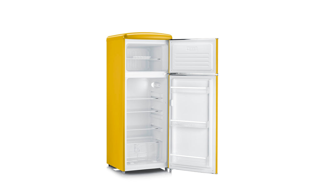 Severin Frigorifero Doppia Porta Retro' Vintage Giallo Rkg 8936