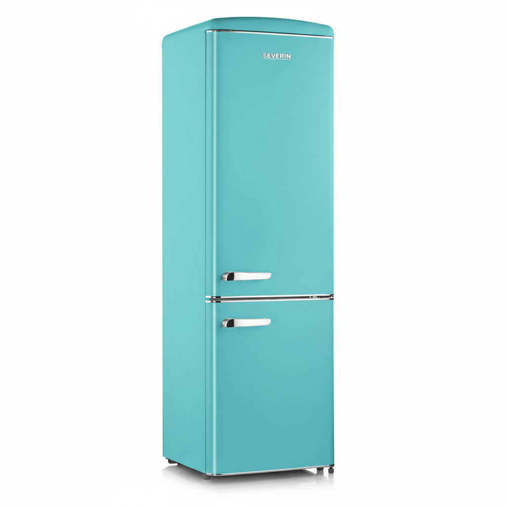 Severin Frigorifero Combinato Retro' Vintage Turchese Rkg 8940