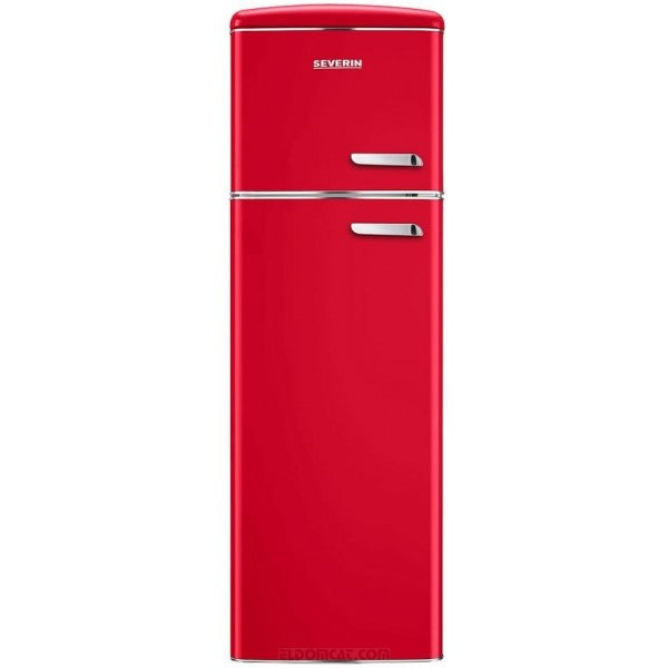 Severin Frigorifero Doppia Porta Retro' Vintage Rosso Rkg 8986 Apertura a Sinistra