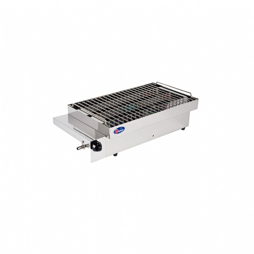 CFParker Barbecue Sole Cottura Radiante Grill Gas Acciaio Inox 18/10 Made in Italy 4 Kw Senza Valvola di Sicurezza