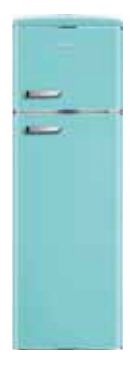 Severin Frigorifero Doppia Porta Retro' Vintage Turchese Rkg 8995