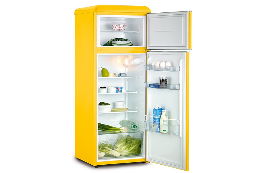 Severin Frigorifero Doppia Porta Retro' Vintage Giallo KS 9953