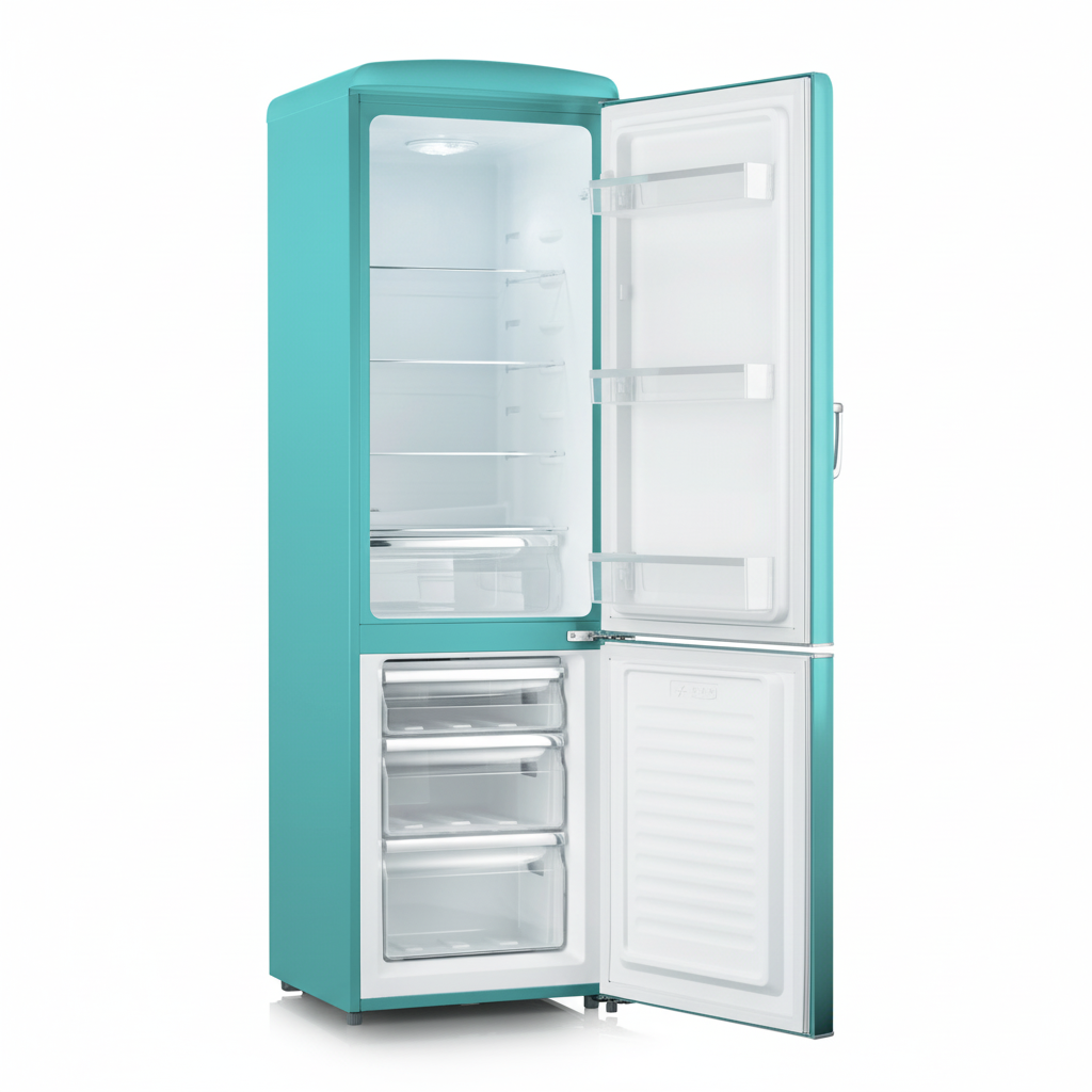 Severin Frigorifero Combinato Retro' Vintage Turchese Rkg 8940
